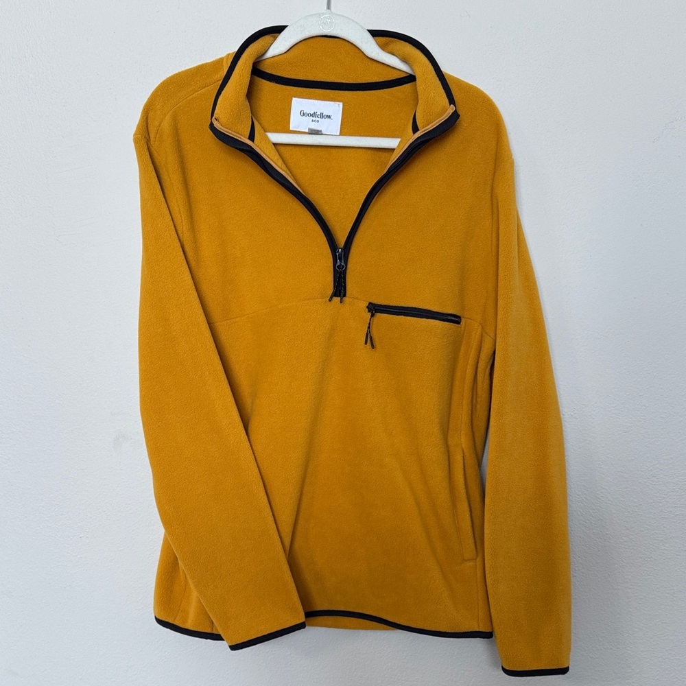 Goodfellow & Co Men's Zip Up Sweater in Mustard